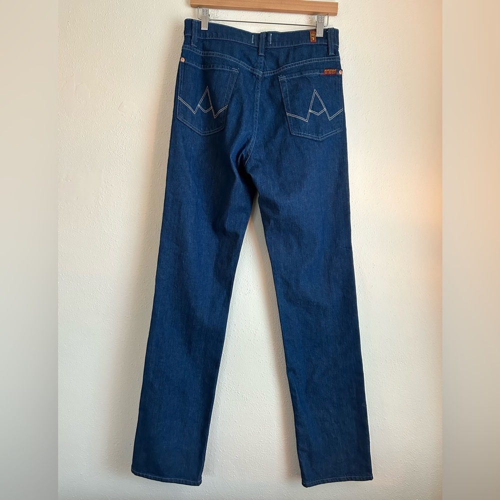 7 For All Mankind Dark Blue Straight Leg Jeans